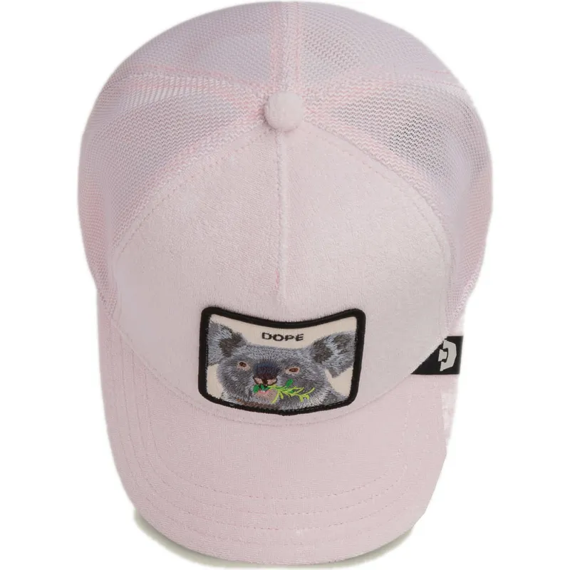 casquette-trucker-rose-koala-dope-terry-cloth-the-farm-goorin-bros