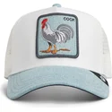 trucker-cap-weiss-und-blau-hahn-cock-denim-rooster-the-farm-von-goorin-bros