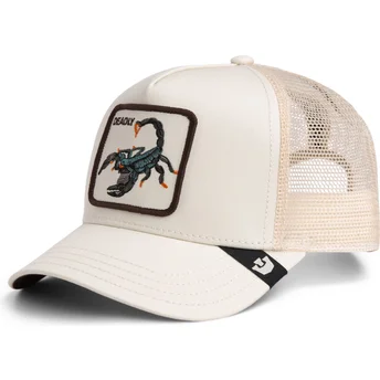 Beige trucker-keps skorpion Deadly Scorpion The Farm från Goorin Bros.