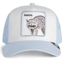 hellblaue-trucker-kappe-fur-jungen-waschbar-rascal-raccoon-mini-the-farm-von-goorin-bros
