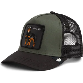 Czapka trucker zielono-czarna rottweiler Bad Boy The Farm Goorin Bros.