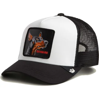 Trucker-Cap schwarz Dobermann-Hund Beware The Farm von Goorin Bros.