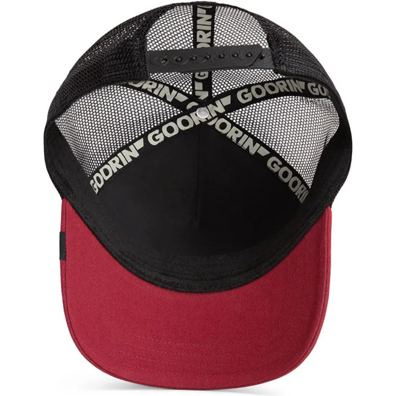 trucker-cap-schwarz-und-rot-hund-crush-top-dog-the-farm-von-goorin-bros