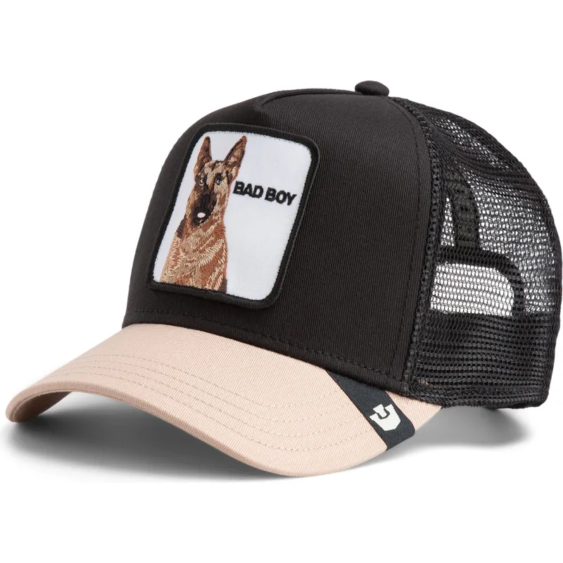 truckerkeps-svart-och-beige-schaferhund-the-bad-boy-the-farm-fran-goorin-bros