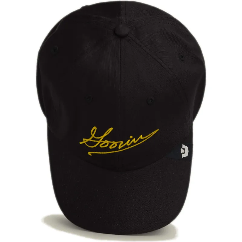 casquette-courbee-noire-ajustable-script-papa-goorin-bros