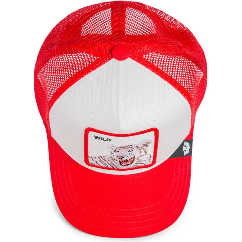 trucker-cap-weiss-und-rot-fur-jungen-tiger-rush-wild-the-farm-von-goorin-bros
