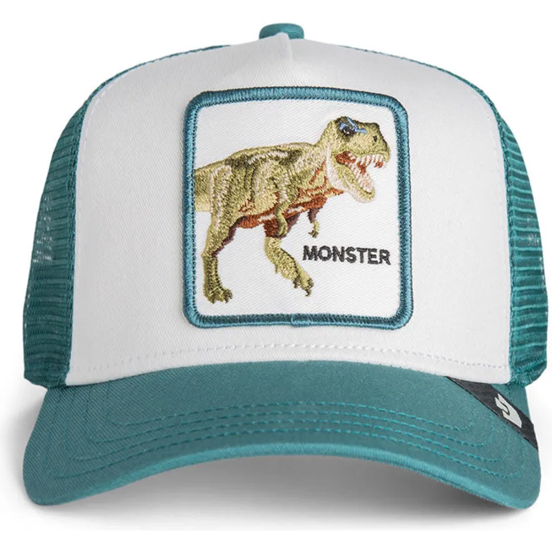 grune-trucker-kappe-fur-jungen-t-rex-dinosaurier-sea-monster-the-farm-von-goorin-bros