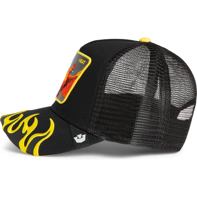 casquette-trucker-noire-phenix-heat-flames-the-farm-goorin-bros
