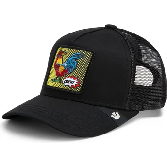Svart trucker-keps tupp Cock Rooster Pop Art 2 The Farm från Goorin Bros.