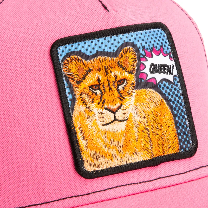 casquette-trucker-rose-lionne-queen-pop-art-2-the-farm-goorin-bros