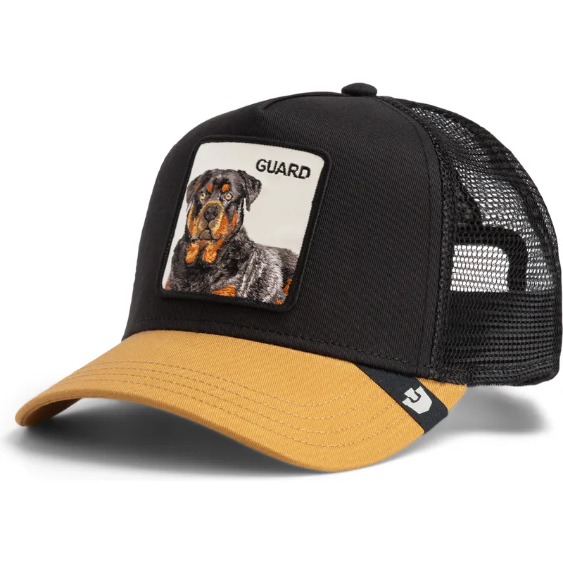 casquette-trucker-noire-et-marron-rottweiler-the-guard-dog-the-farm-goorin-bros