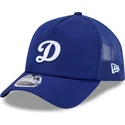 casquette-trucker-bleue-9forty-apex-batting-practice-logo-los-angeles-dodgers-mlb-new-era