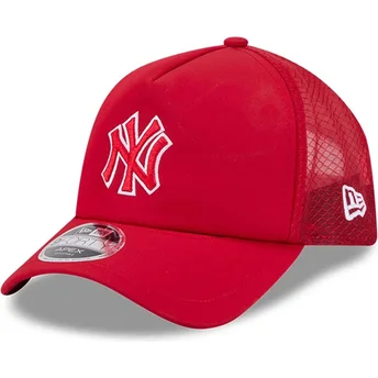 Casquette trucker rouge avec logo rouge 9FORTY APEX Batting Practice New York Yankees MLB New Era