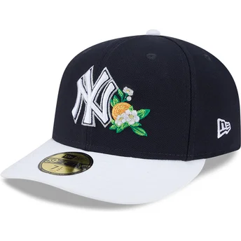Marineblaue und weiße gebogene angepasste 59FIFTY Spring Training Kappe der New York Yankees MLB von New Era