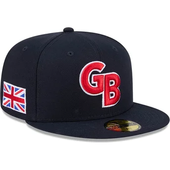 Casquette plate bleue marine ajustée 59FIFTY Great Britain 2026 World Baseball Classic New Era