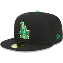 schwarze-anliegende-59fifty-flatcap-saint-patrick-s-day-der-los-angeles-dodgers-mlb-von-new-era