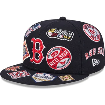 Granatowa dopasowana czapka z daszkiem 59FIFTY All Over Boston Red Sox MLB New Era