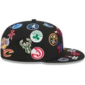 casquette-plate-noire-ajustee-59fifty-all-over-nba-new-era