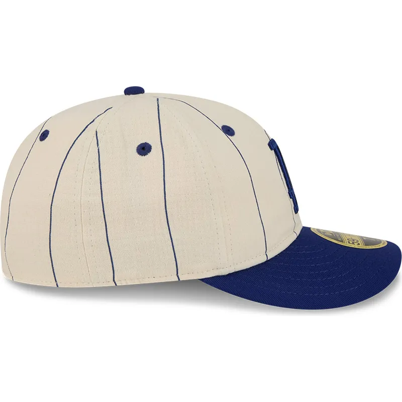 beige-gebogene-angepasste-59fifty-retro-crown-linen-kappe-der-los-angeles-dodgers-mlb-von-new-era