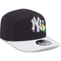 marineblaue-gebogene-snapback-kappe-19twenty-spring-training-der-new-york-yankees-mlb-von-new-era