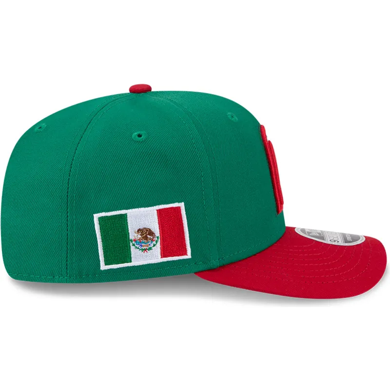 zielono-czerwona-czapka-z-zakrzywionym-daszkiem-snapback-9seventy-stretch-snap-mexico-2026-world-baseball-classic-new-era