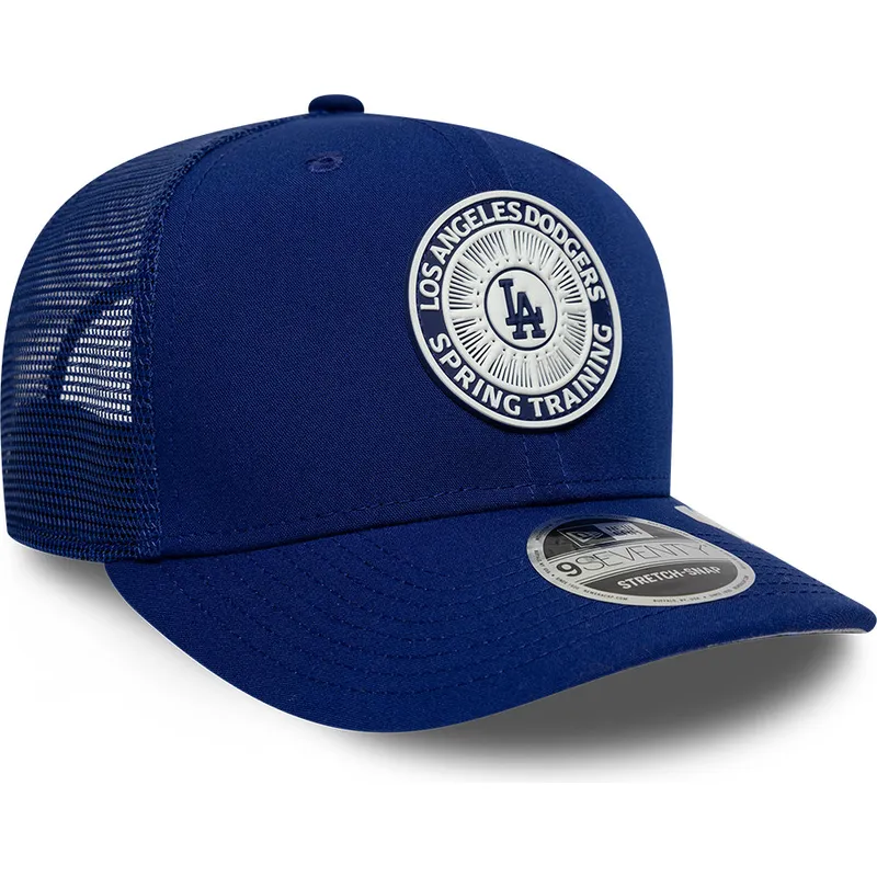 new-era-9seventy-stretch-snap-circle-spring-training-los-angeles-dodgers-mlb-blue-trucker-hat