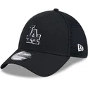 czarna-dopasowana-czapka-trucker-z-czarnym-logo-39thirty-evergreen-neo-los-angeles-dodgers-mlb-new-era