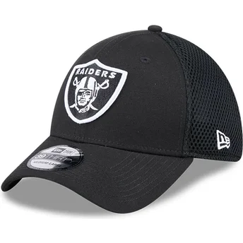 Gorra trucker negra ajustada 39THIRTY Evergreen Neo de Las Vegas Raiders NFL de New Era