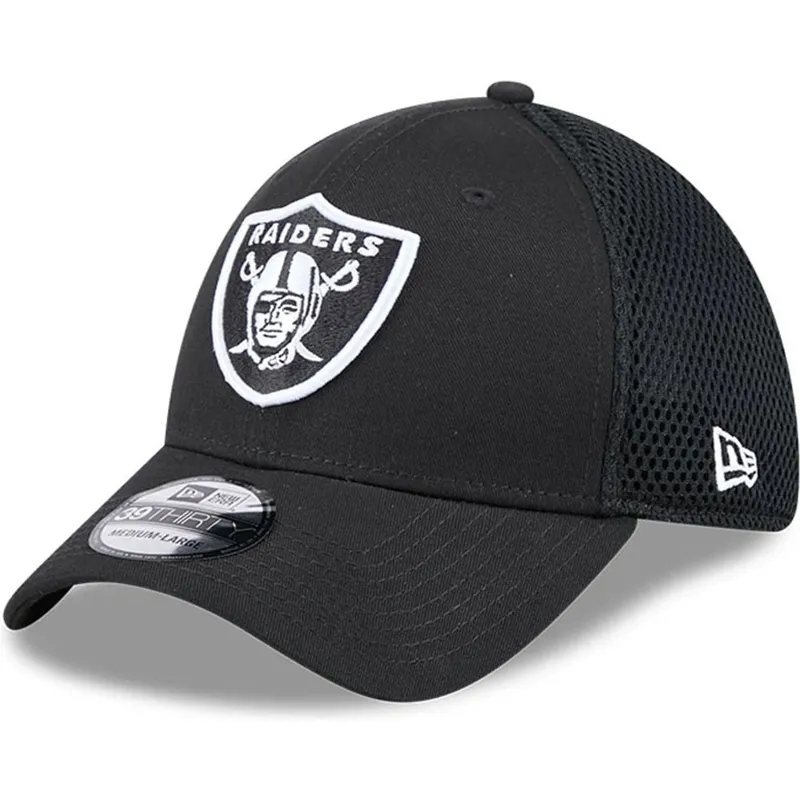 czapka-trucker-czarna-dopasowana-39thirty-evergreen-neo-las-vegas-raiders-nfl-new-era