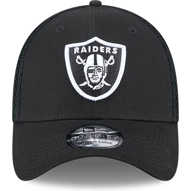 czapka-trucker-czarna-dopasowana-39thirty-evergreen-neo-las-vegas-raiders-nfl-new-era
