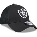 casquette-trucker-noire-ajustee-39thirty-evergreen-neo-las-vegas-raiders-nfl-new-era
