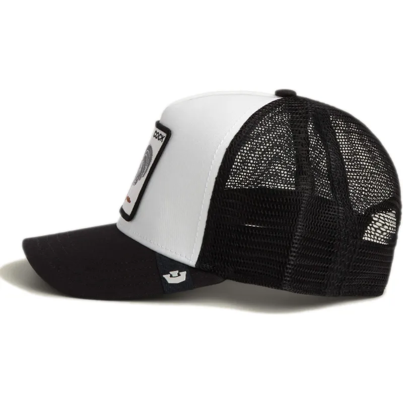 gorra-trucker-blanca-y-negra-gallo-cock-rooster-the-farm-de-goorin-bros