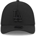 svart-bojd-keps-justerbar-med-svart-logotyp-39thirty-m-crown-a-frame-fran-los-angeles-dodgers-mlb-av-new-era