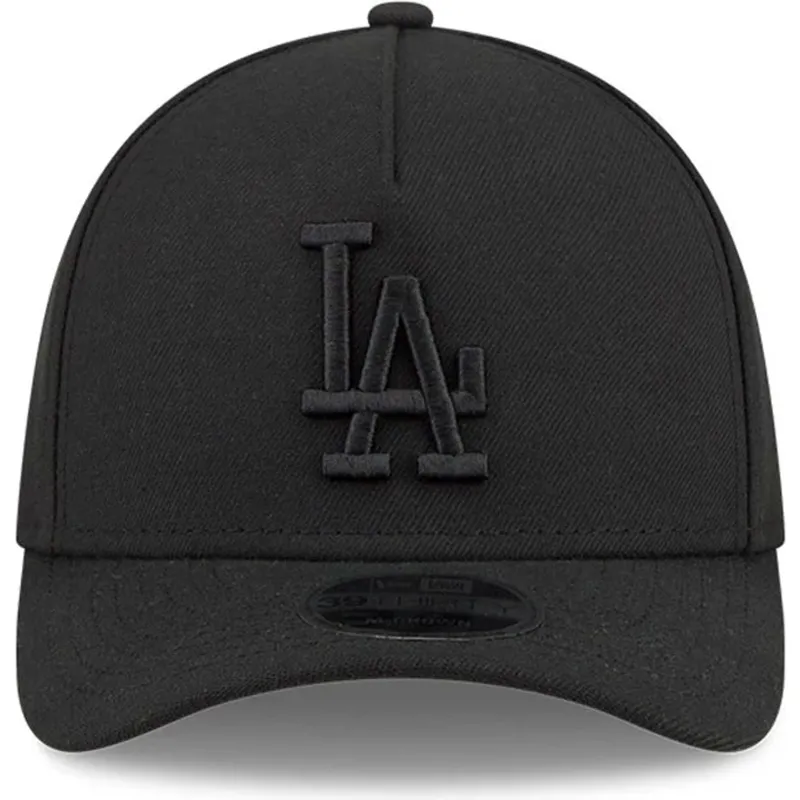 new-era-curved-brim-black-logo-39thirty-m-crown-a-frame-los-angeles-dodgers-mlb-black-fitted-cap