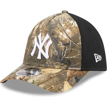 Czapka z zakrzywionym daszkiem kamuflaż dopasowana 39THIRTY M-Crown A Frame Realtree New York Yankees MLB New Era