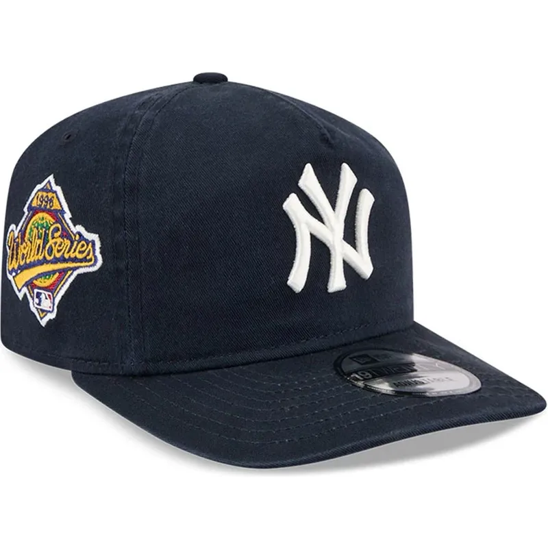 marineblaue-gebogene-snapback-kappe-19twenty-champion-der-new-york-yankees-mlb-von-new-era