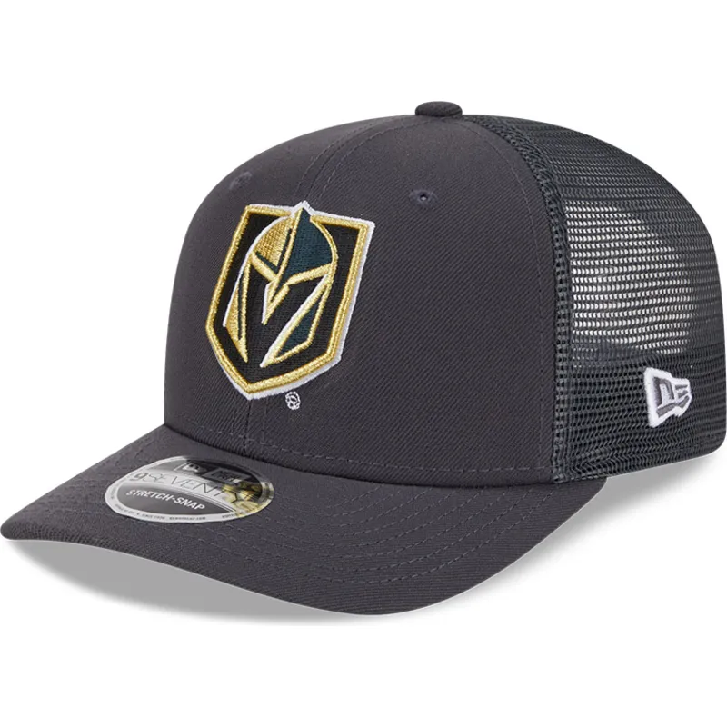 casquette-trucker-grise-9seventy-stretch-snap-evergreen-vegas-golden-knights-nhl-new-era