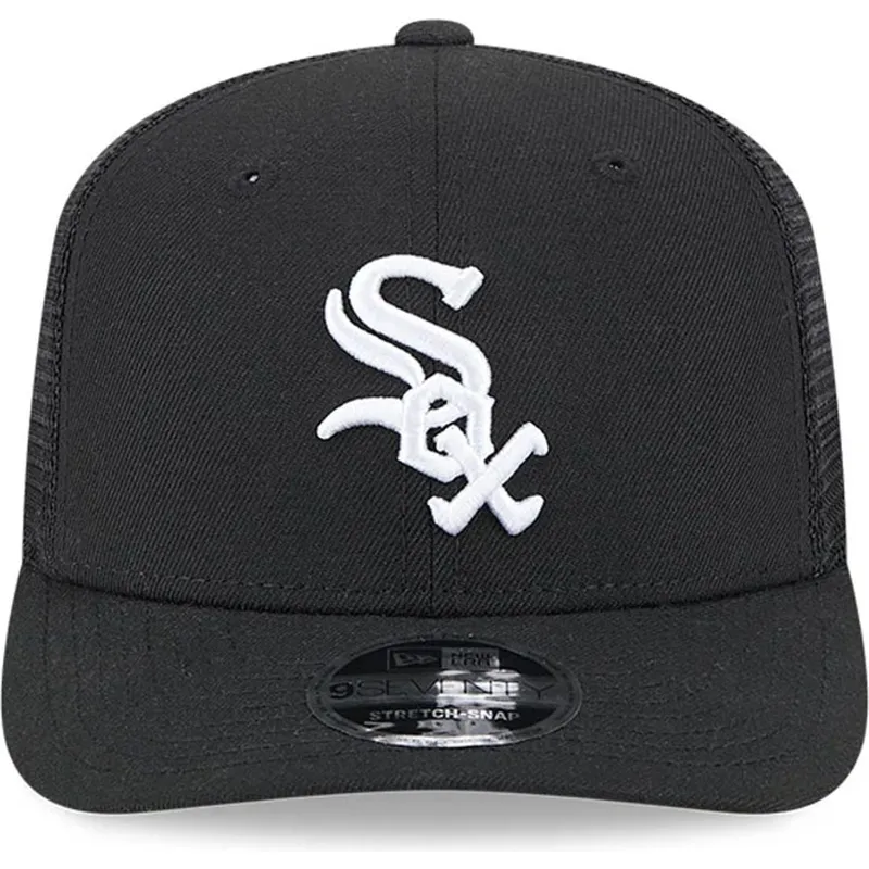 schwarze-trucker-kappe-9seventy-stretch-snap-evergreen-der-chicago-white-sox-mlb-von-new-era