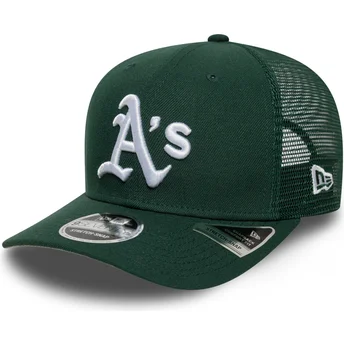 Grüne Trucker-Kappe 9SEVENTY Stretch Snap Evergreen der Oakland Athletics MLB von New Era
