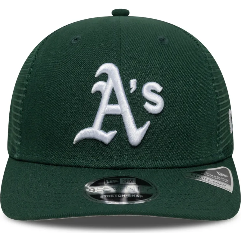 casquette-trucker-verte-9seventy-stretch-snap-evergreen-oakland-athletics-mlb-new-era