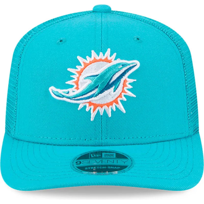 czapka-trucker-niebieska-9seventy-stretch-snap-evergreen-miami-dolphins-nfl-new-era