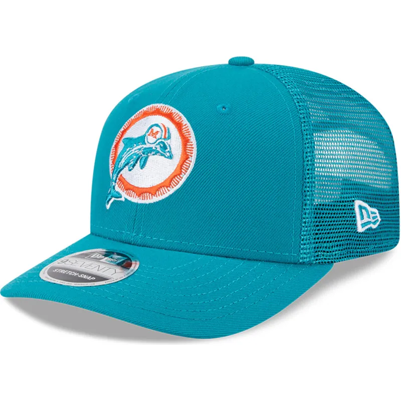 trucker-9seventy-stretch-snap-evergreen-helmet-miami-dolphins-nfl-new-era