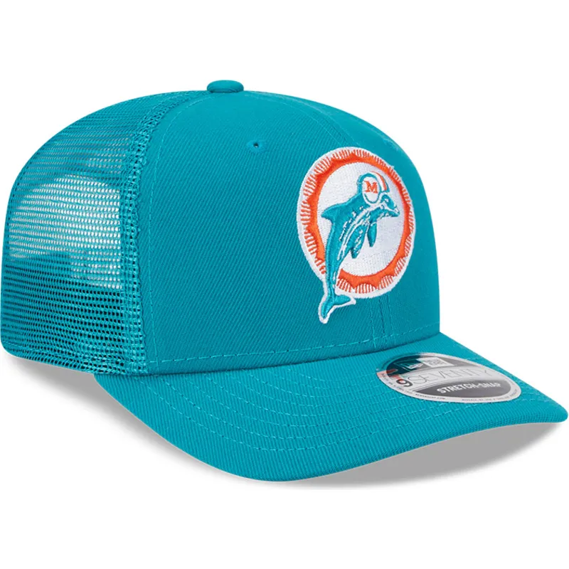 trucker-9seventy-stretch-snap-evergreen-helmet-miami-dolphins-nfl-new-era