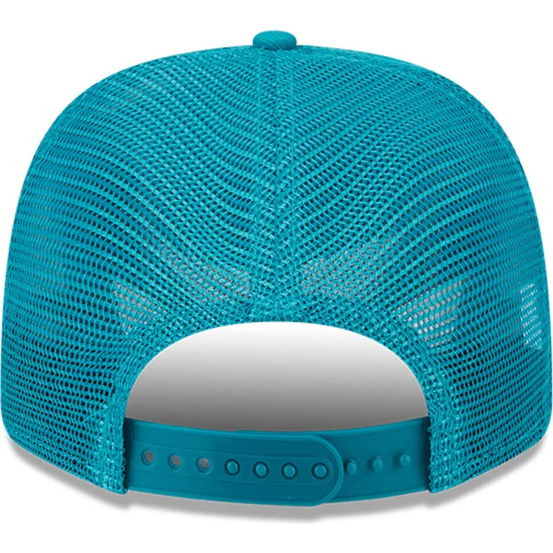 casquette-trucker-bleue-9seventy-stretch-snap-evergreen-helmet-miami-dolphins-nfl-new-era