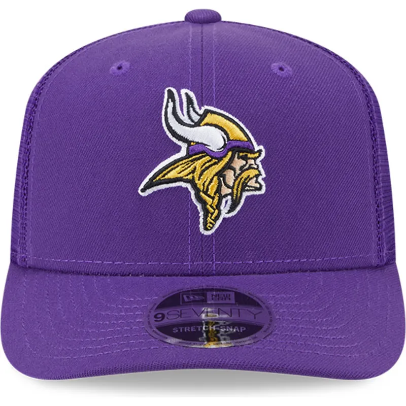 casquette-trucker-violette-9seventy-stretch-snap-evergreen-minnesota-vikings-nfl-new-era