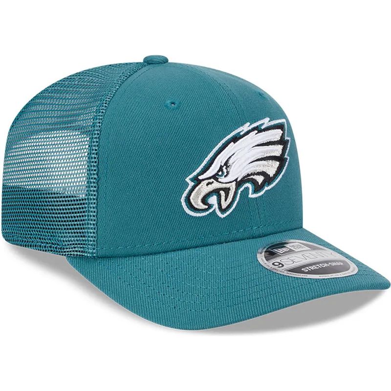grune-trucker-kappe-9seventy-stretch-snap-evergreen-der-philadelphia-eagles-nfl-von-new-era