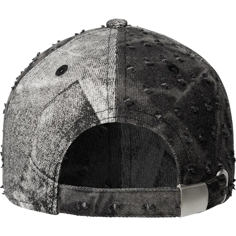 svart-justerbar-bojd-keps-denim-mashup-black-trompe-l-oeil-fran-kangol