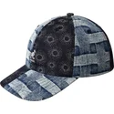casquette-courbee-bleue-ajustable-denim-mashup-blue-picnic-kangol