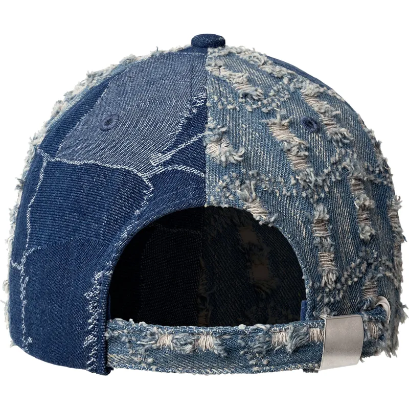 blaue-verstellbare-curved-cap-denim-mashup-medium-blue-von-kangol