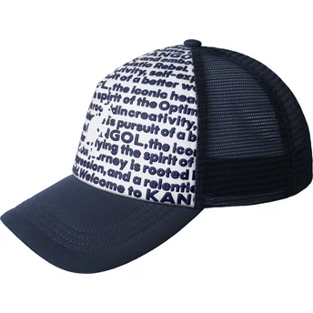 Casquette trucker bleue marine Fine Print Kangol